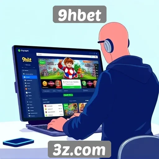 Interface e usabilidade do site 9hbet